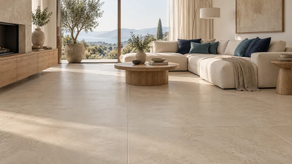 AI-generated large-format porcelain slab design inspiration: residential